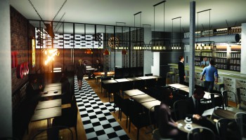 Perspective 3d pour la création d'un restaurant